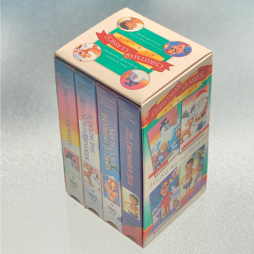 Christmas Classics 1993 VHS 4-Movies Set: Rudolph, Santa, Frosty, Drummer Boy - Picture 5 of 6